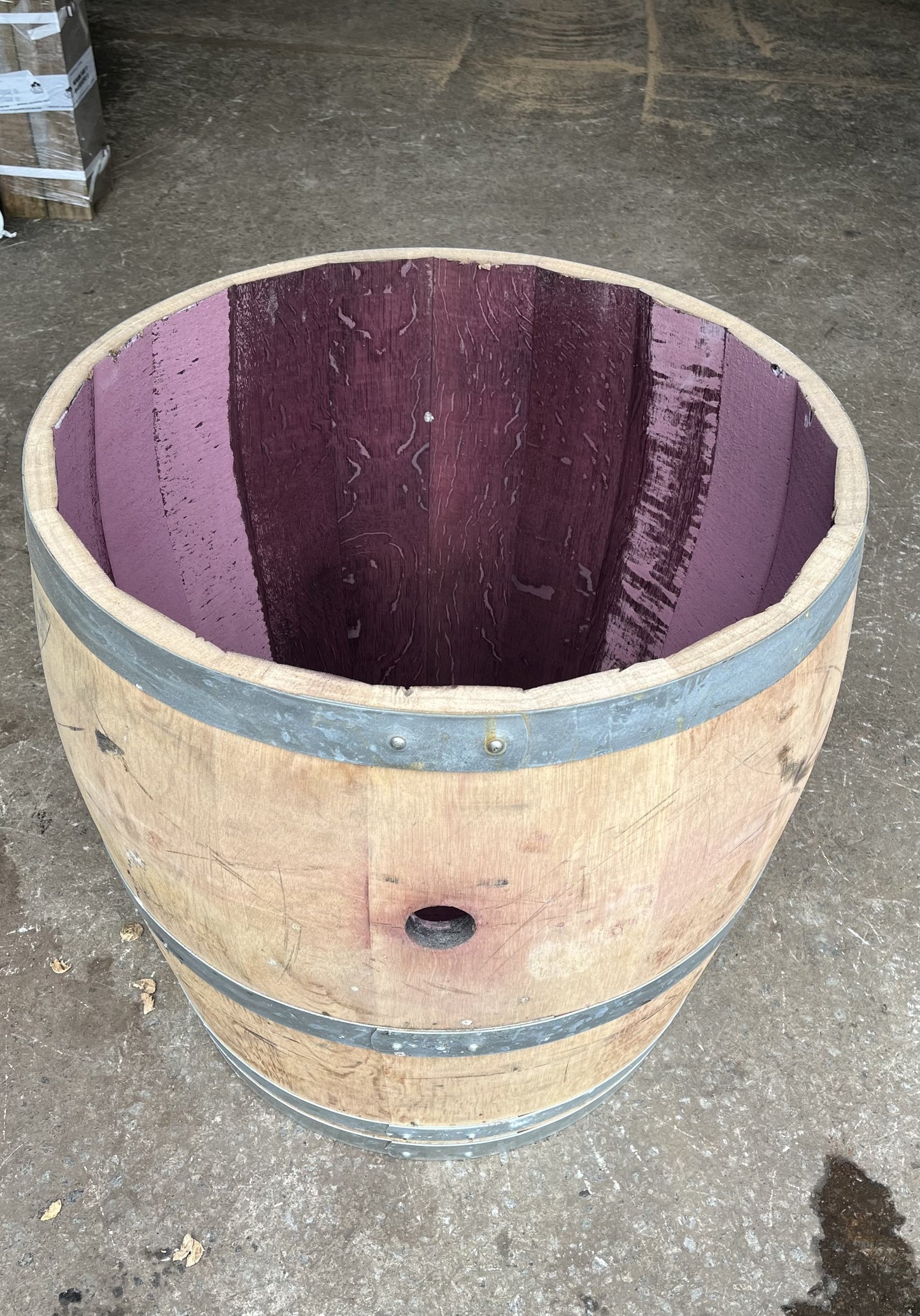 Oak Wine Barrel Planters