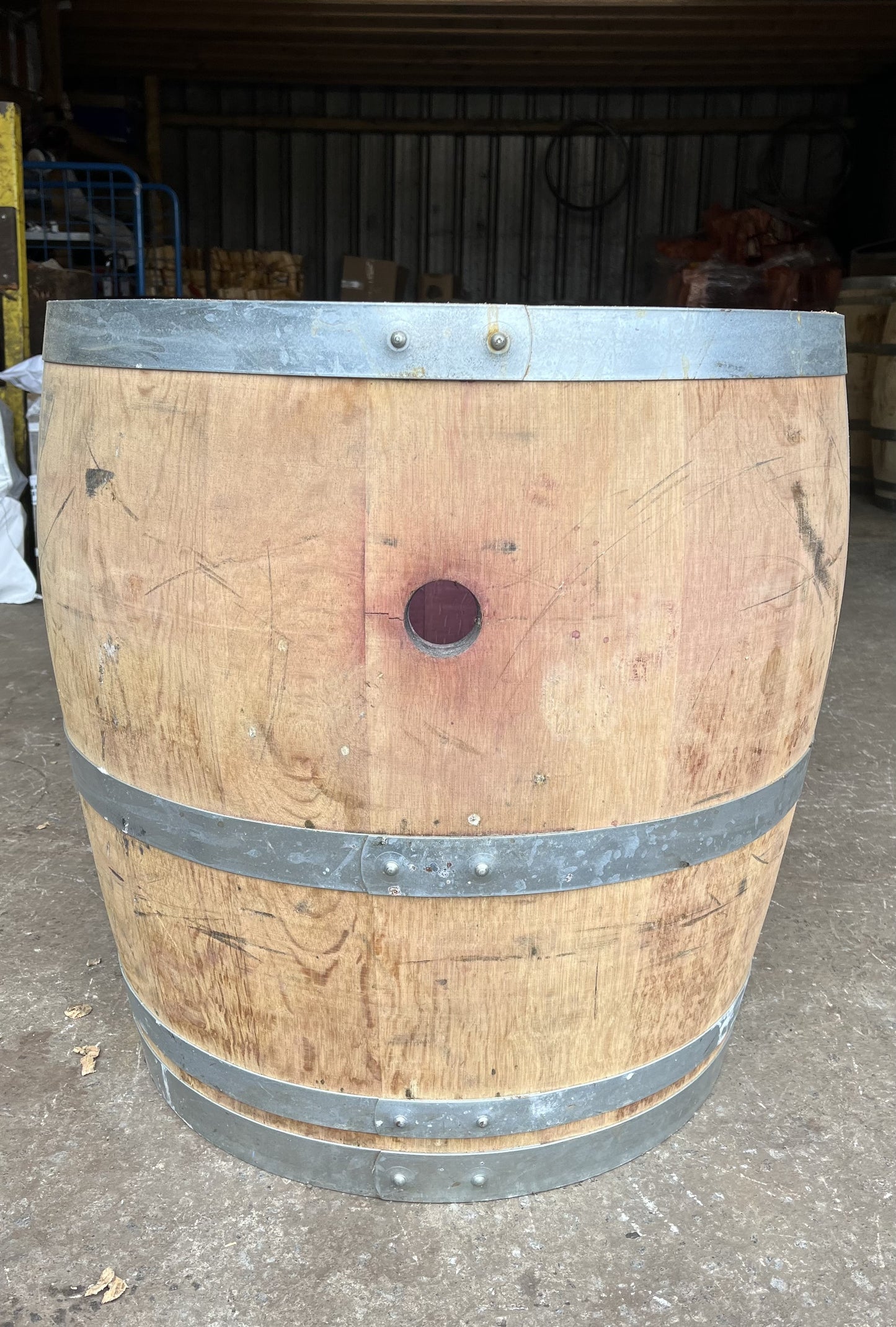 Oak Wine Barrel Planters