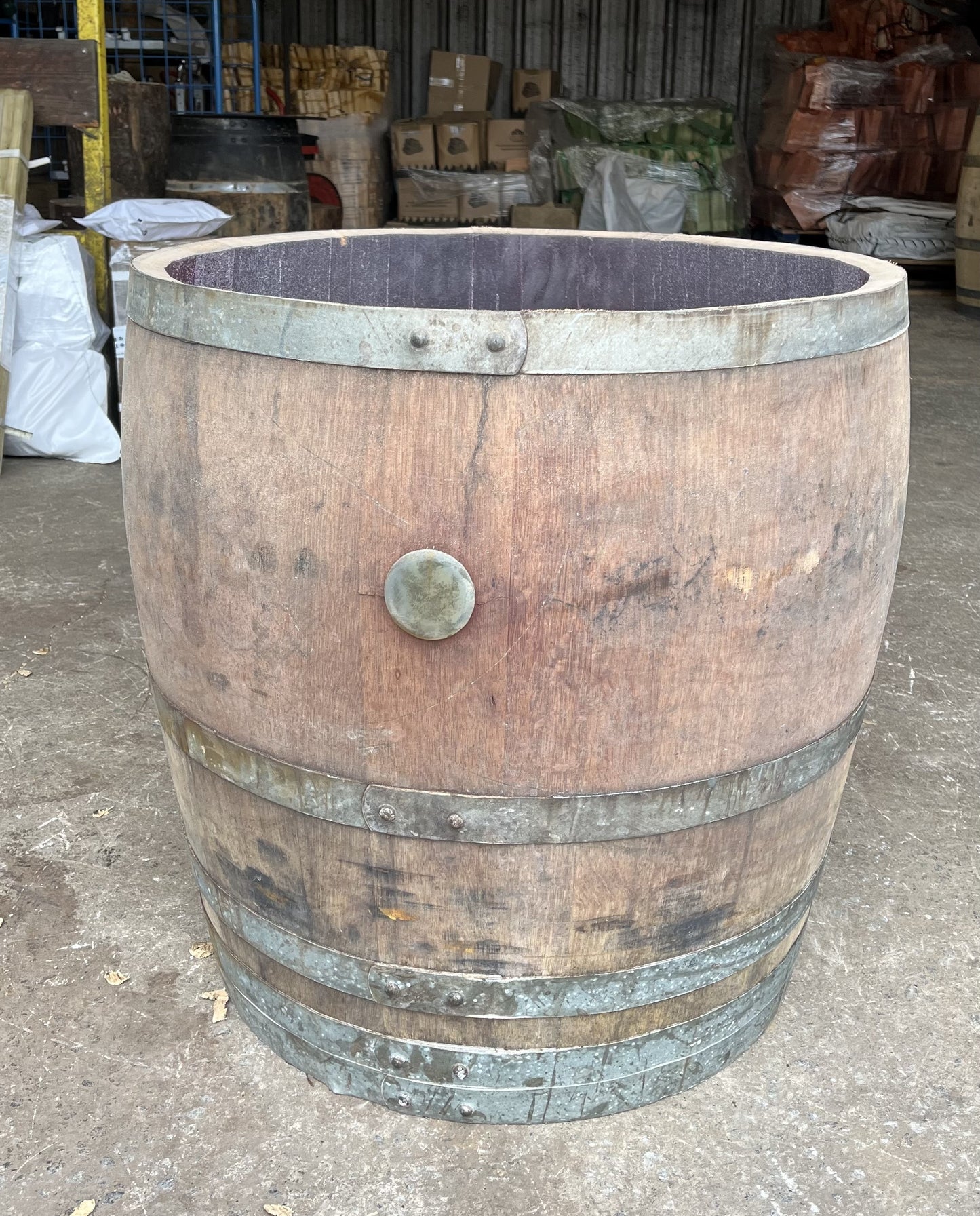 Oak Wine Barrel Planters