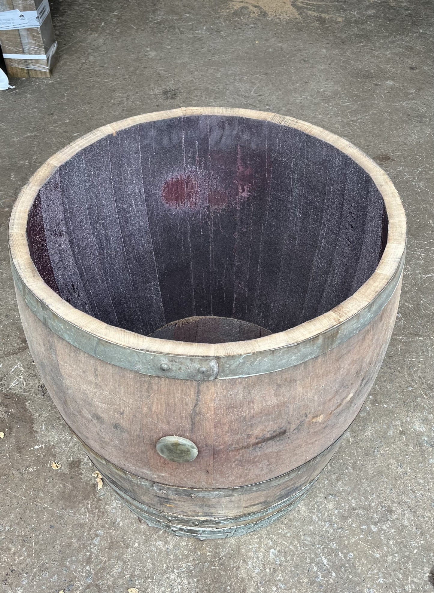 Oak Wine Barrel Planters