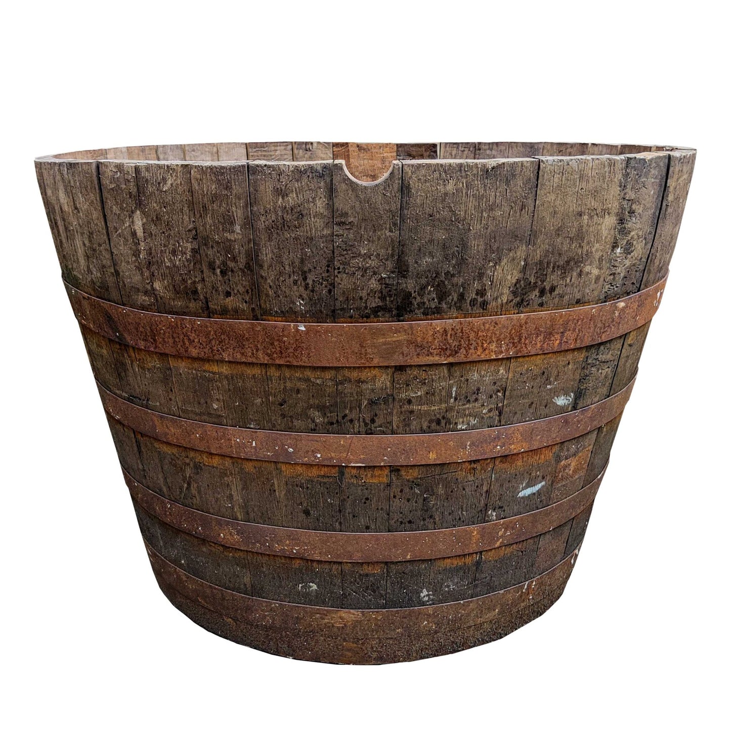 Oak Whisky Half Barrel Planters