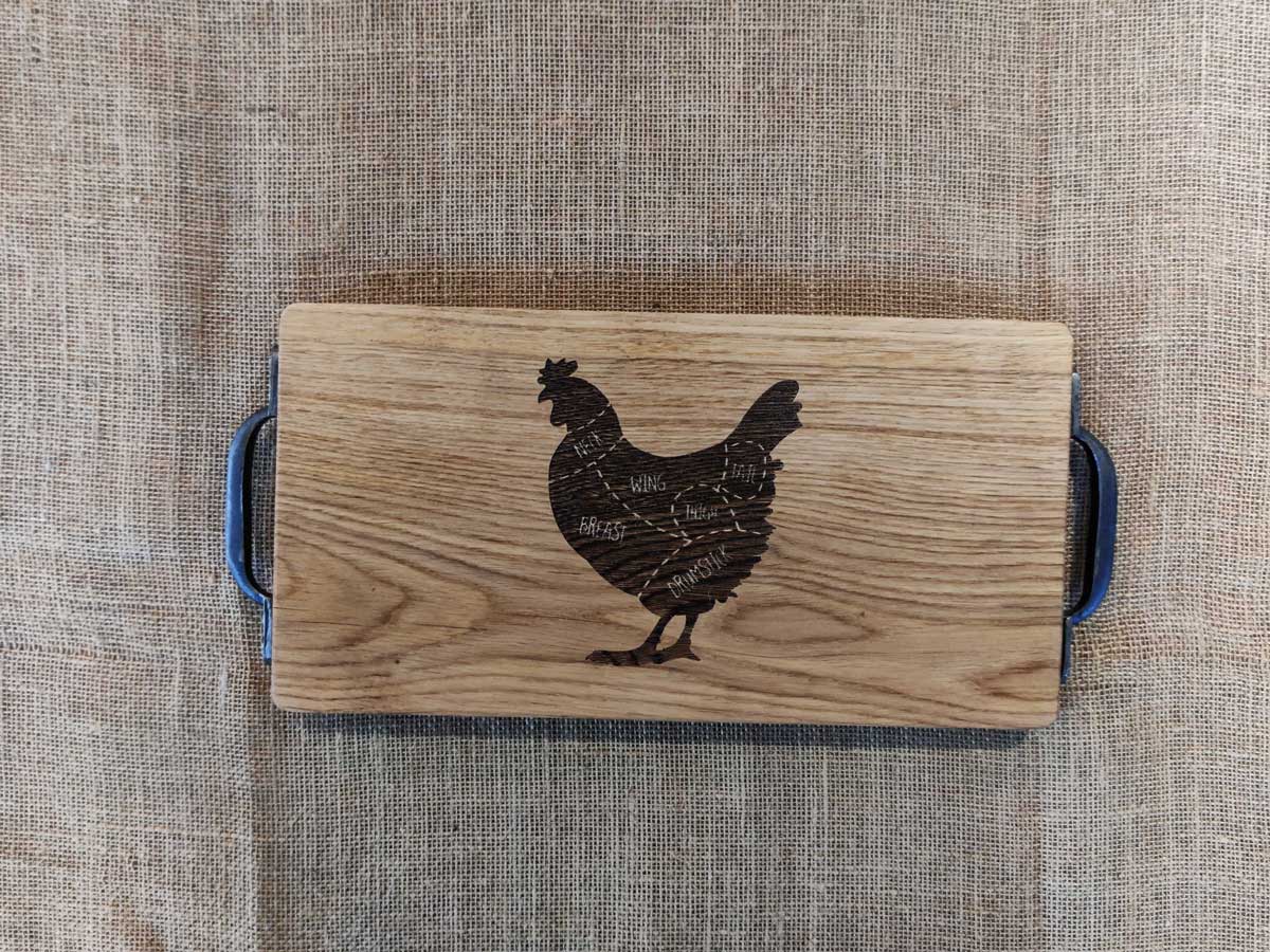 Solid Oak Chopping Boards with Personalised Engraving