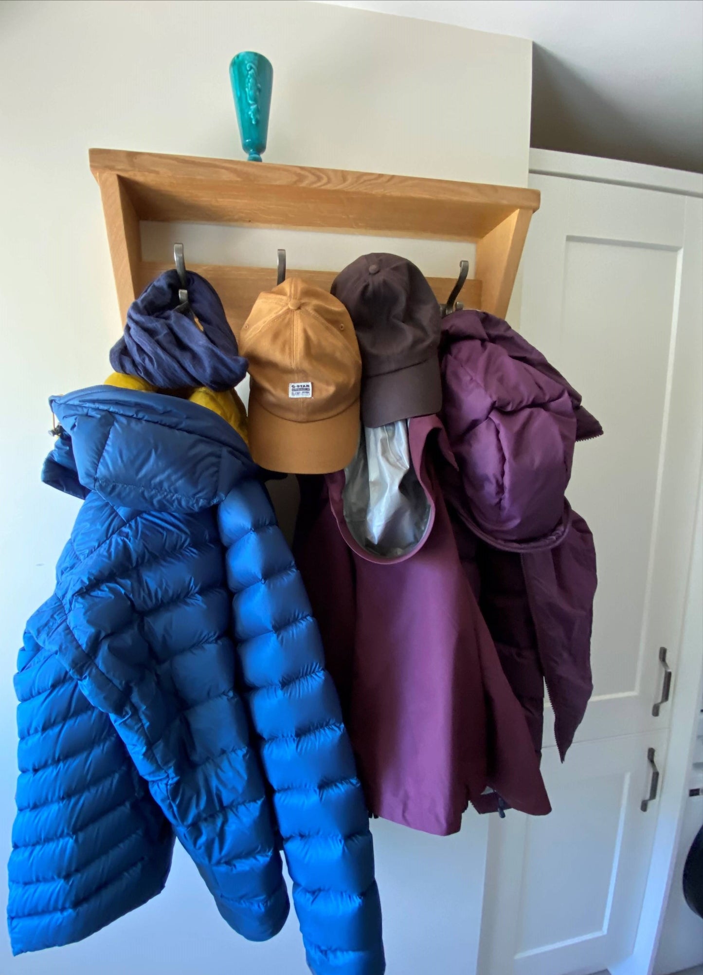 Solid Oak Coat Hook Rack