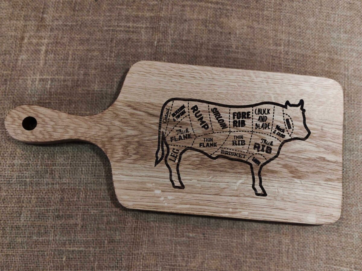 Solid Oak Chopping Boards with Personalised Engraving
