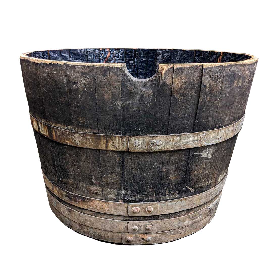 Oak Wine Barrel Planters