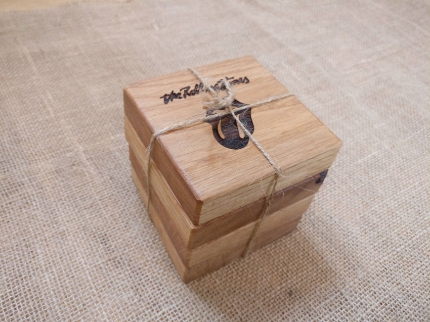 Pack of 4 Hand-Crafted Customised Oak Coasters - Laser Engraved