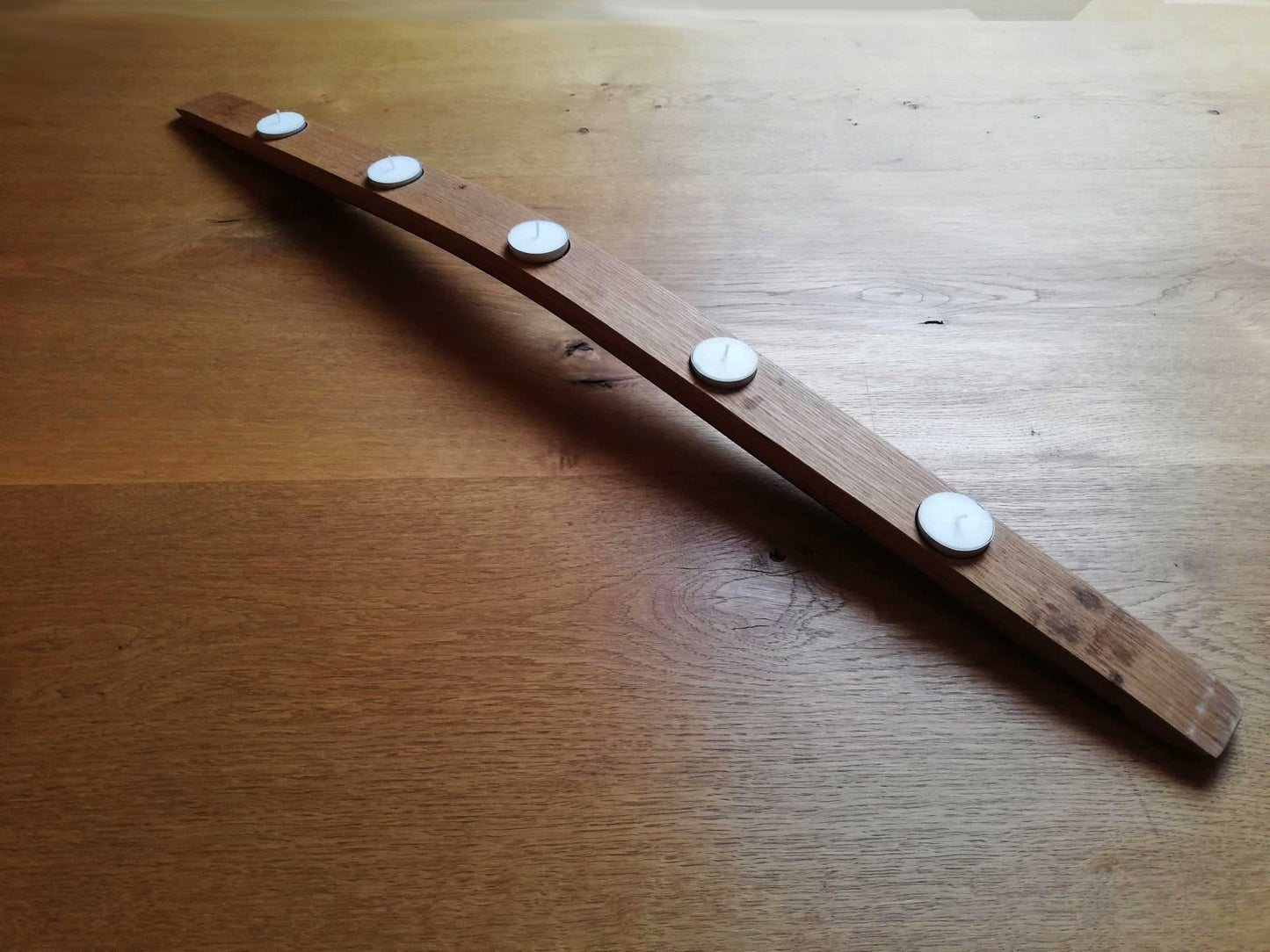 Oak Barrel Stave Candle Holder