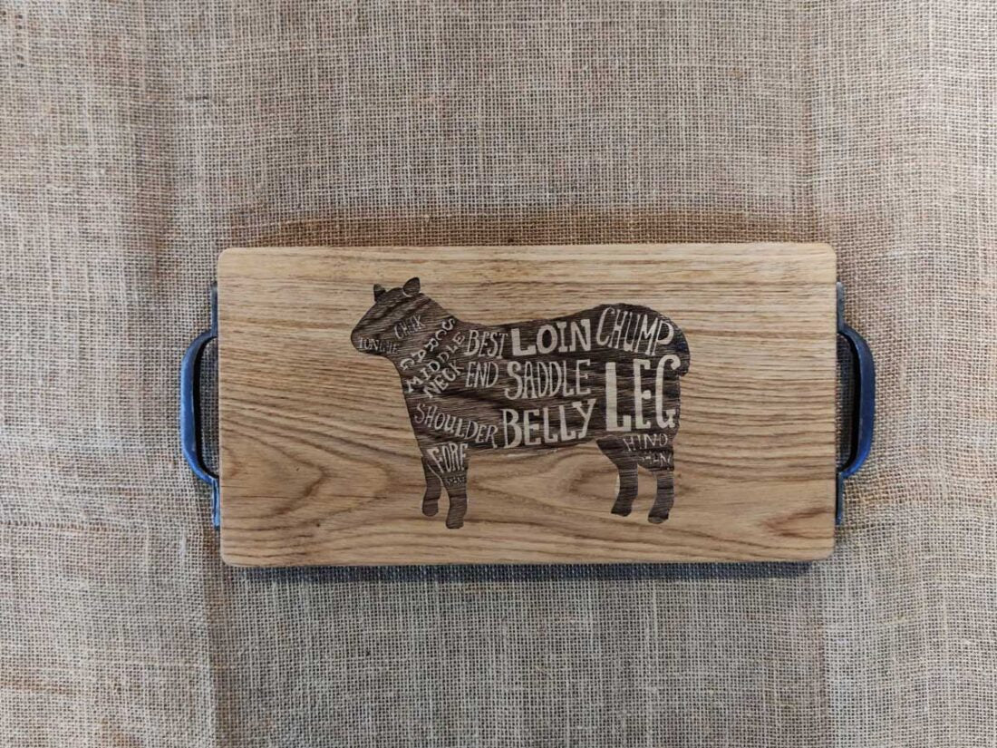 Solid Oak Chopping Boards with Personalised Engraving