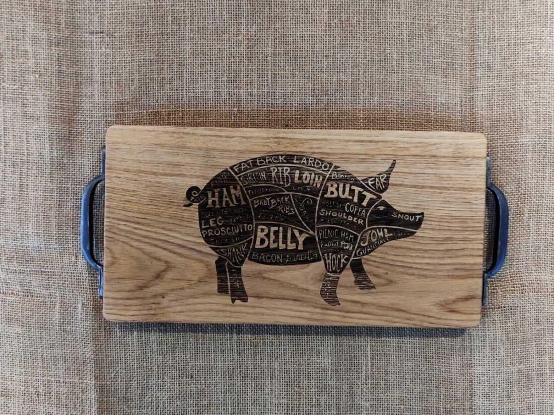 Solid Oak Chopping Boards with Personalised Engraving