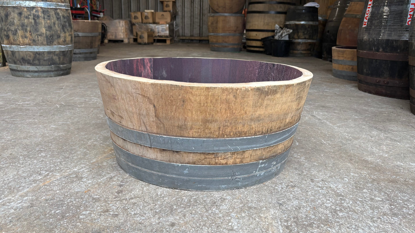 Oak Wine Barrel Planters
