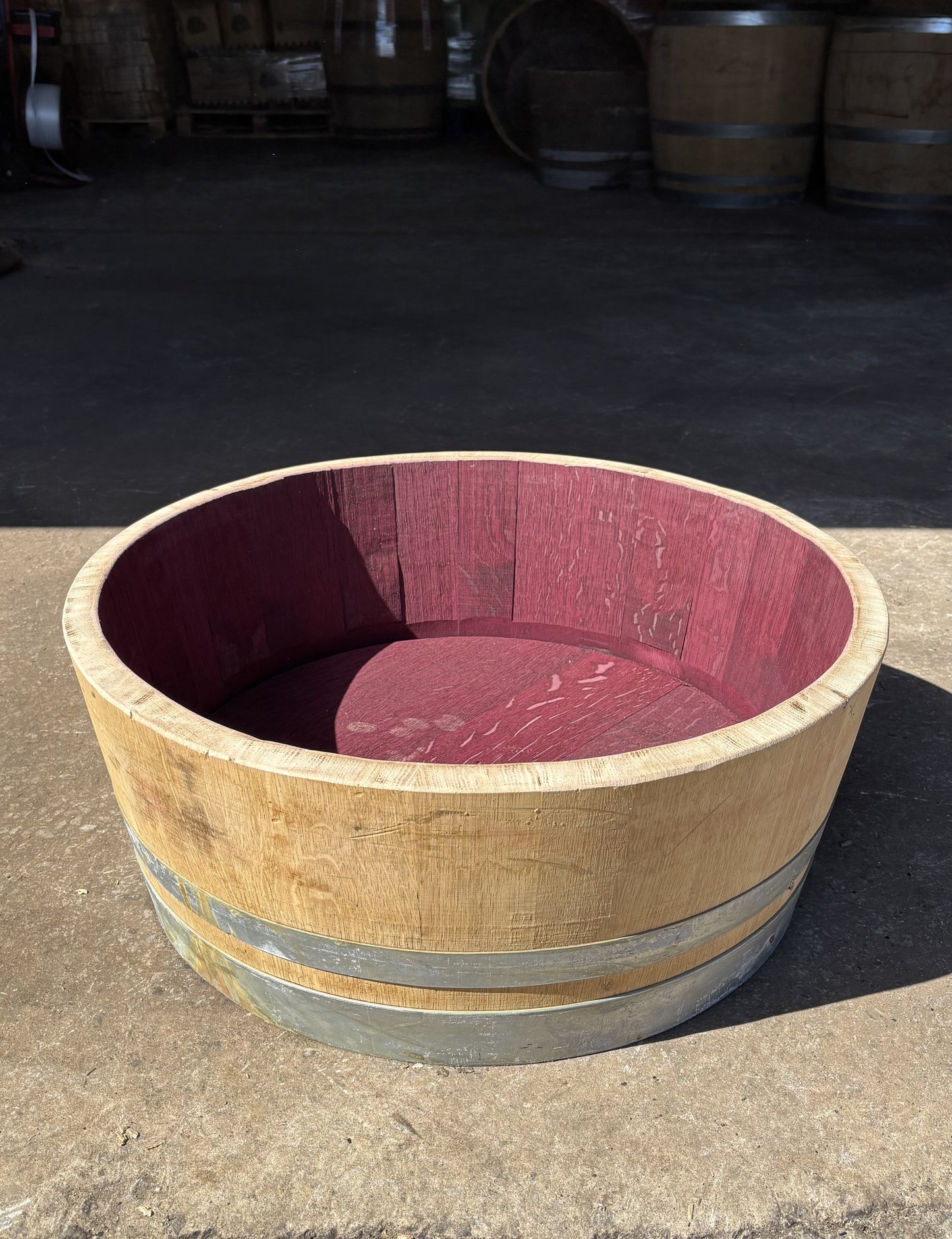 Oak Wine Barrel Planters