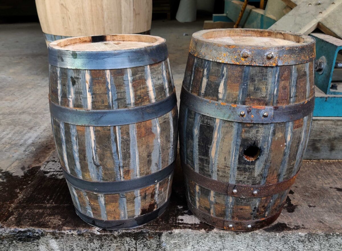 Professionally Recoopered Solid Oak Barrels for Use in Distilling / Alcohol making