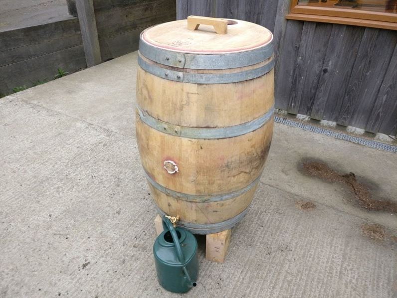 Oak Wine Barrel Water Butt
