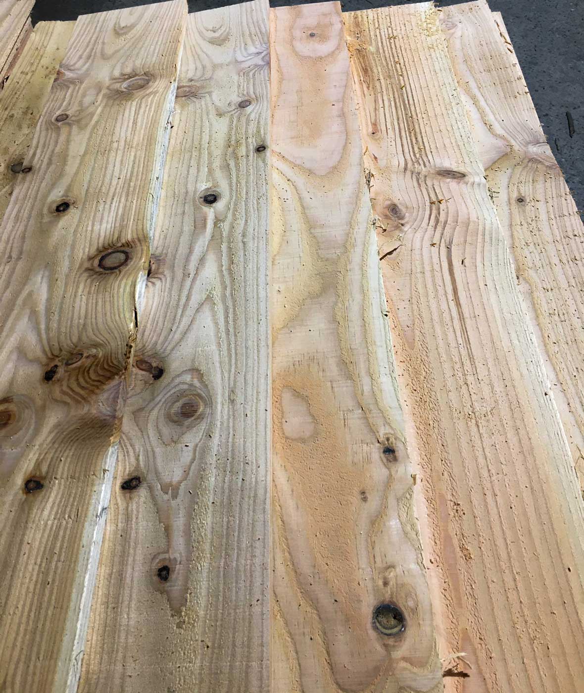 Naturally Treated Softwood Feather Edge Fencing Boards - Larch/Douglas Fir or Cedar