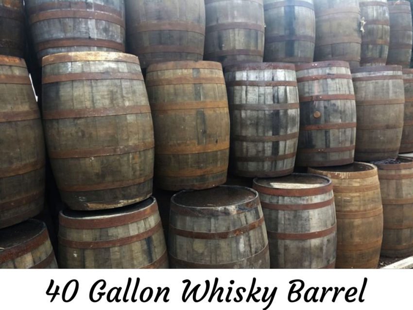 Round Oak Whisky Barrel Table with Handmade Barrel Stools