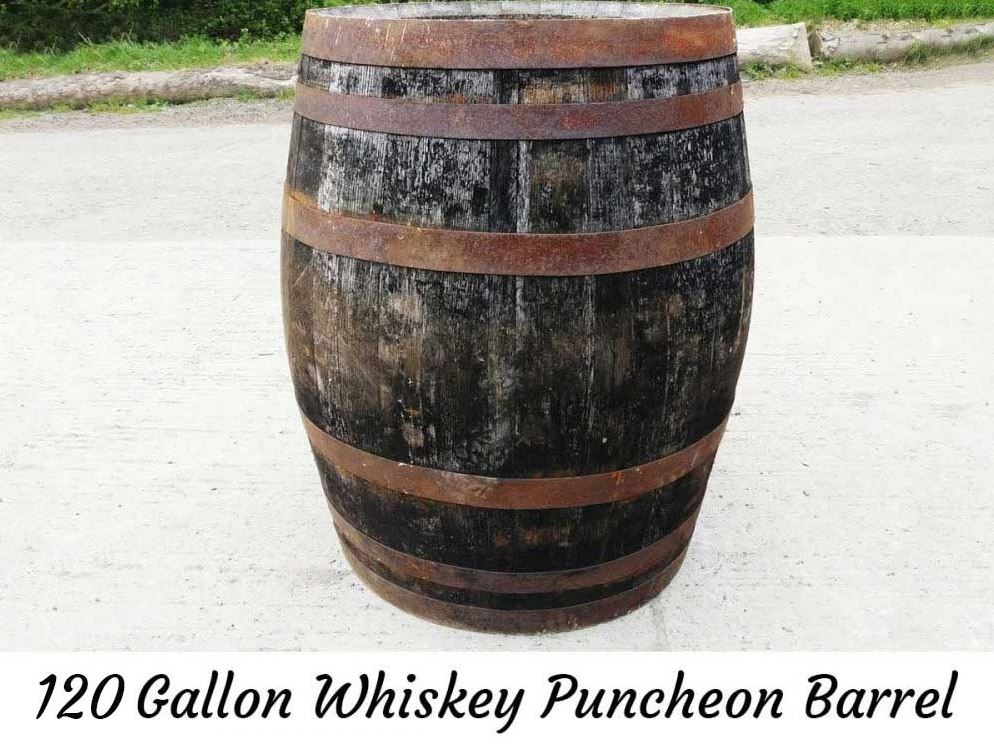 Oak Whisky Barrel Water Butt - 40 Gallon / 55 Gallon / 120 Gallon