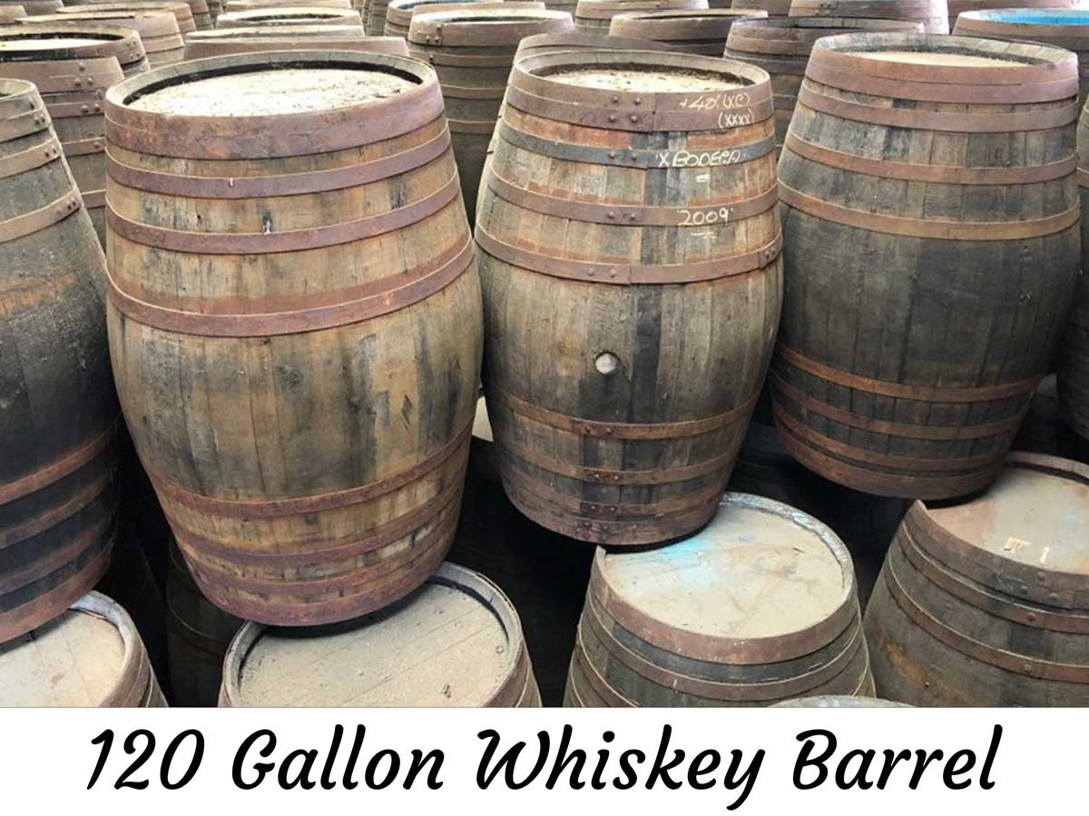 Oak Whisky Barrel Water Butt - 40 Gallon / 55 Gallon / 120 Gallon