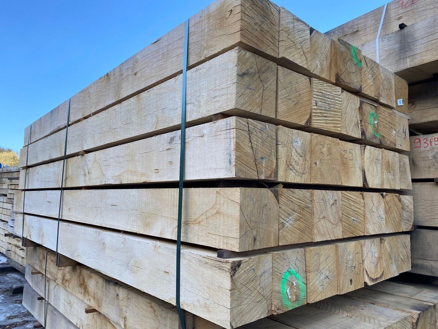 Oak Hardwood Fence Post Timber Bollards Gate Posts Wood Fencing Rail Solid Oak