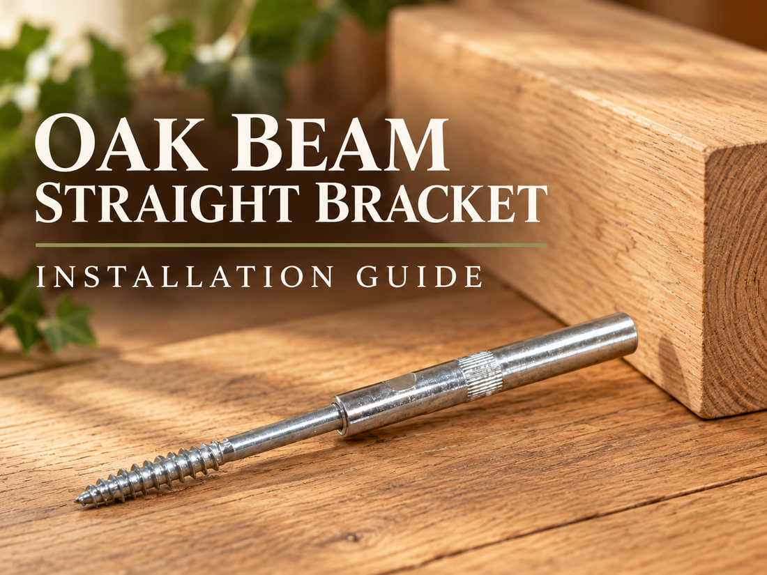 Oak Beam Straight Bracket Installation