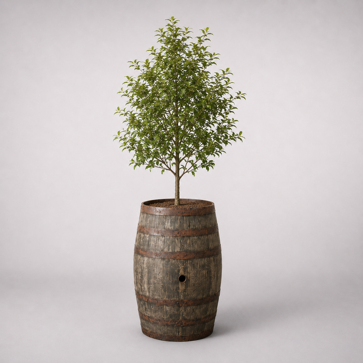 Genuine Scotch Oak Whisky Half Barrel Planters
