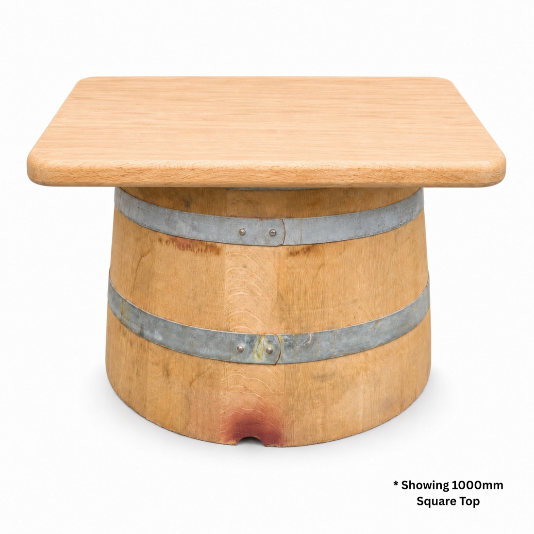 
                      
                        Round Wine Barrel Table with Handmade Barrel Stools
                      
                    