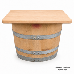Round Wine Barrel Table with Handmade Barrel Stools