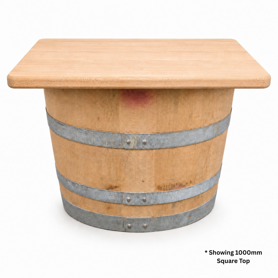 
                      
                        Round Wine Barrel Table with Handmade Barrel Stools
                      
                    