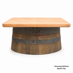 Round Wine Barrel Table with Handmade Barrel Stools