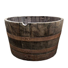 Oak Whisky Half Barrel Planters