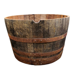 Oak Whisky Half Barrel Planters