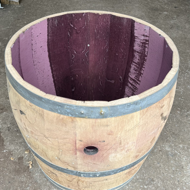 Oak Wine Barrel Planters