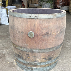 Oak Wine Barrel Planters