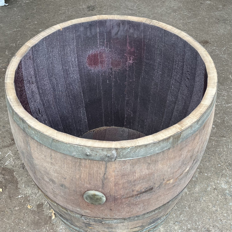 Oak Wine Barrel Planters