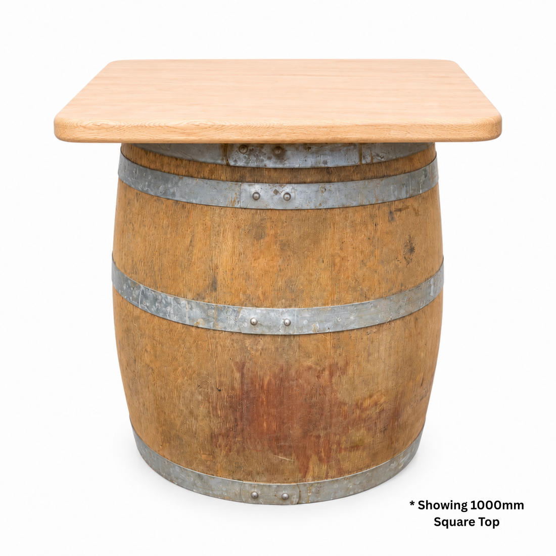 
                      
                        Round Wine Barrel Table with Handmade Barrel Stools
                      
                    