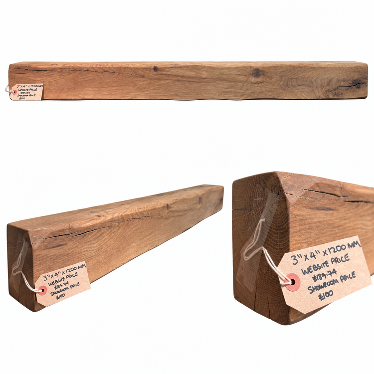 Clearance Solid Oak Fireplace Beams – Ready-Made, Individual Pieces
