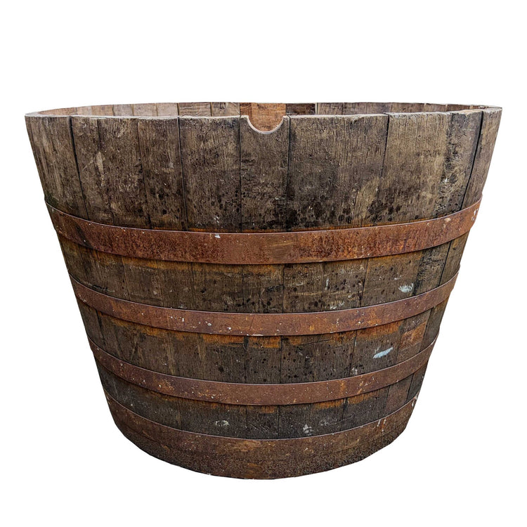 Oak Whisky Half Barrel Planters