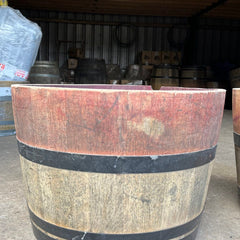 Oak Wine Barrel Planters