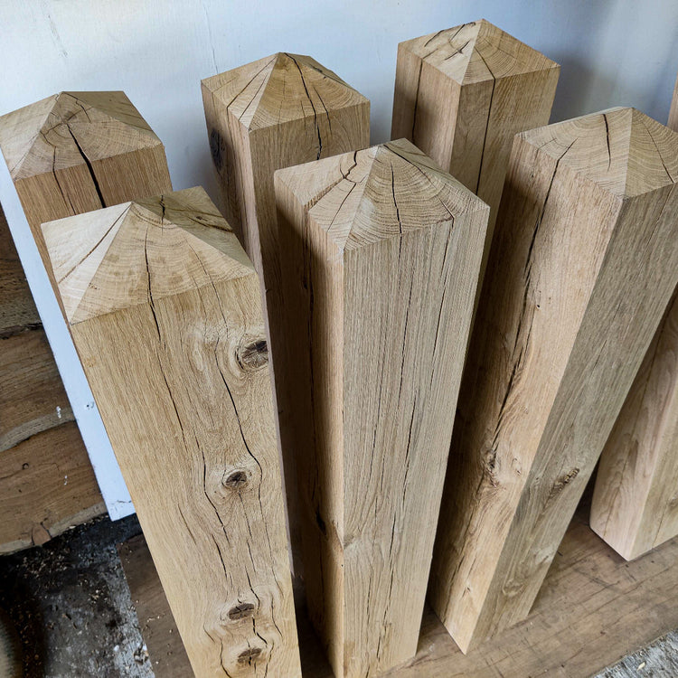 Oak Hardwood Fence Post Timber Bollards Gate Posts Wood Fencing Rail Solid Oak