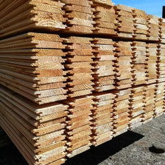 Freshly Cut British Western Red Cedar T&G Cladding