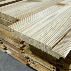 Freshly Cut British Western Red Cedar T&G Cladding