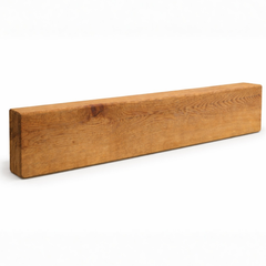 Decorative Oak Fire Place Beam | Solid Oak Fascia Lintel (Holes Pre-Drilled for Supplied Key Hole Brackets) | Celtic Timber UK