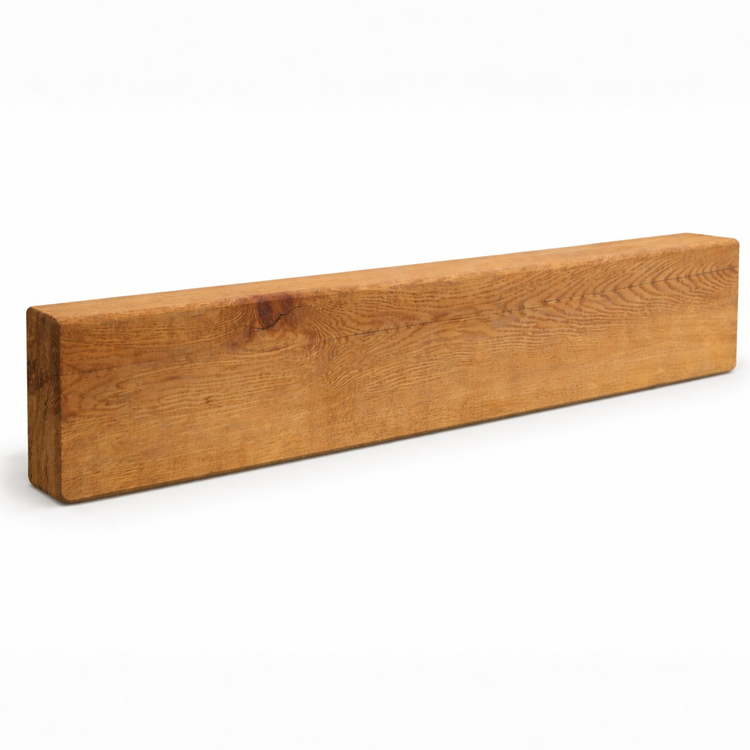 Decorative Oak Fire Place Beam | Solid Oak Fascia Lintel (Holes Pre-Drilled for Supplied Key Hole Brackets) | Celtic Timber UK