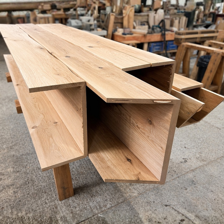 Oak Box Beams & RSJ Covers – Made to Measure Hollow Oak Beam Cladding