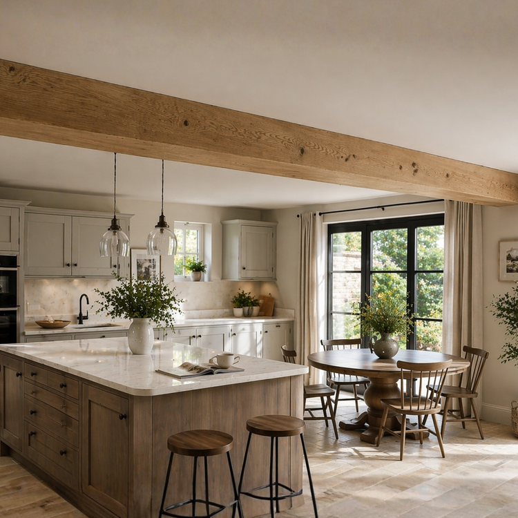 Oak Box Beams & RSJ Covers – Made to Measure Hollow Oak Beam Cladding