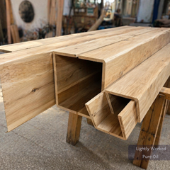 Oak Box Beams & RSJ Covers – Made to Measure Hollow Oak Beam Cladding