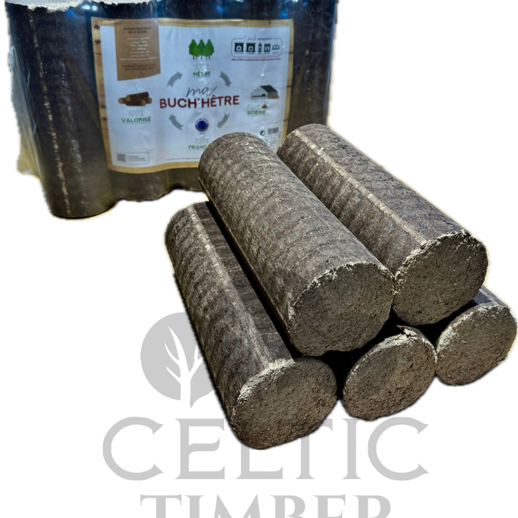 Round Hardwood Heat Logs – Premium Briquettes