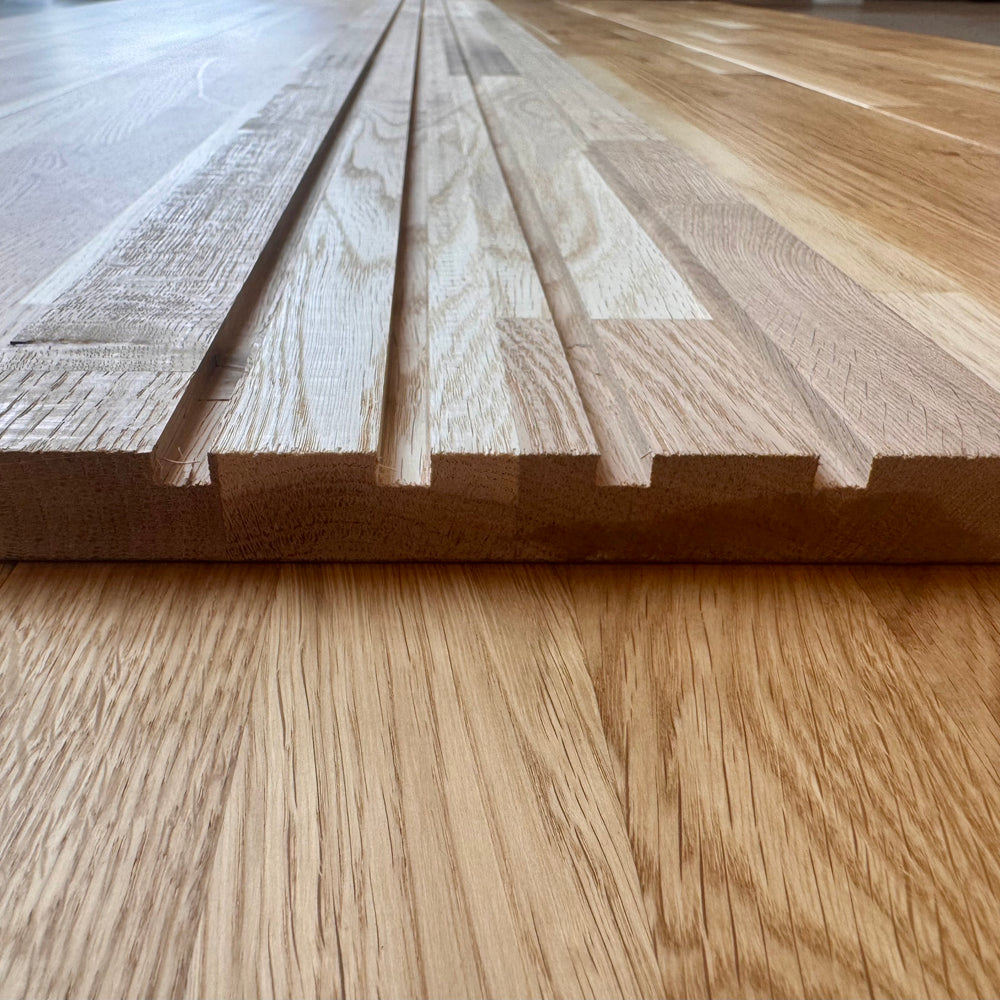 
                      
                        Solid Oak Finger Jointed Wall Cladding – Premium Osmo Oil Finish
                      
                    