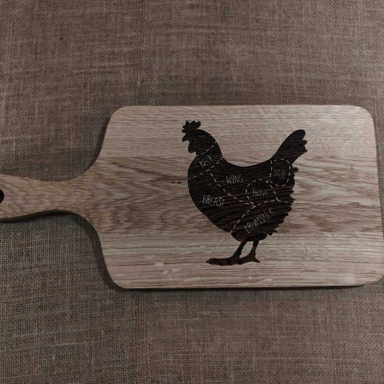 Solid Oak Chopping Boards with Personalised Engraving