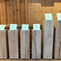 Solid Oak Beam Drinks Table / Lamp Stand