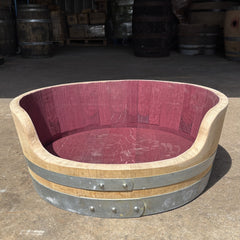Oak Wine Barrel Dog Bed